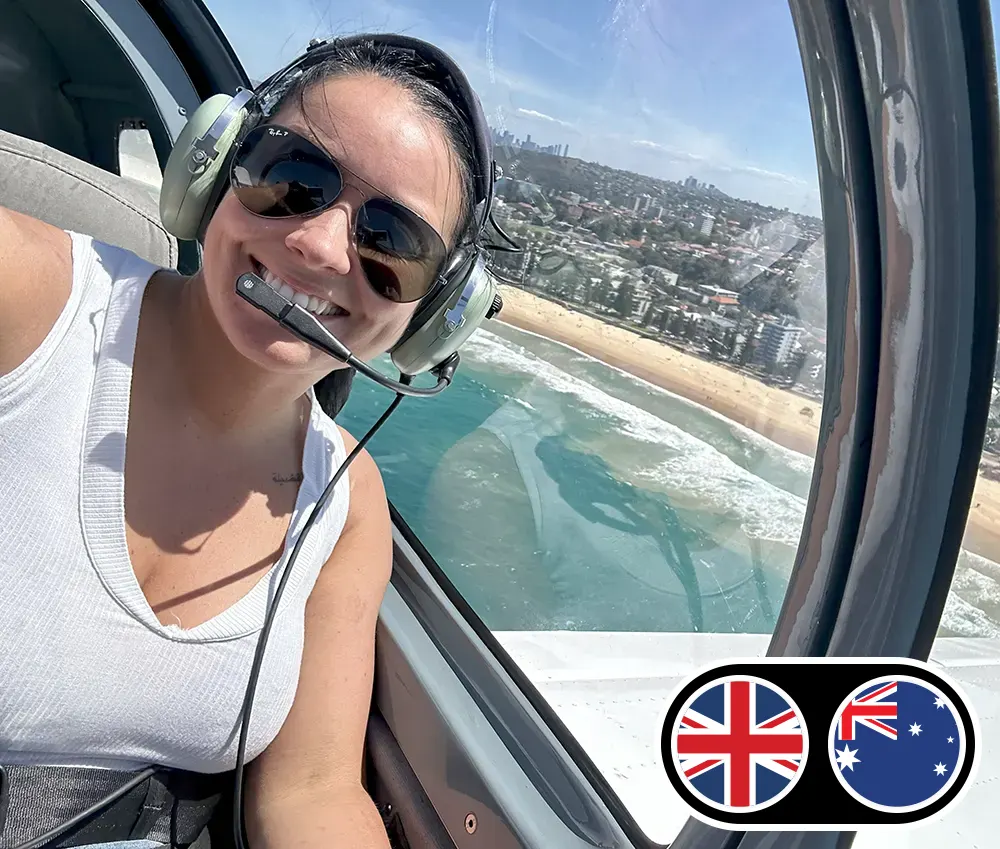 Rebecca-in-helicopter-flags